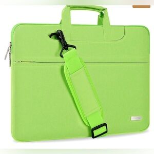 Lime Green Laptop Bag with Shoulder Strap